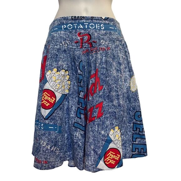 Hand Crafted Dresses & Skirts - Idaho Potatoes Pop Art French Fries Skater Circle Skirt Quirky Unique